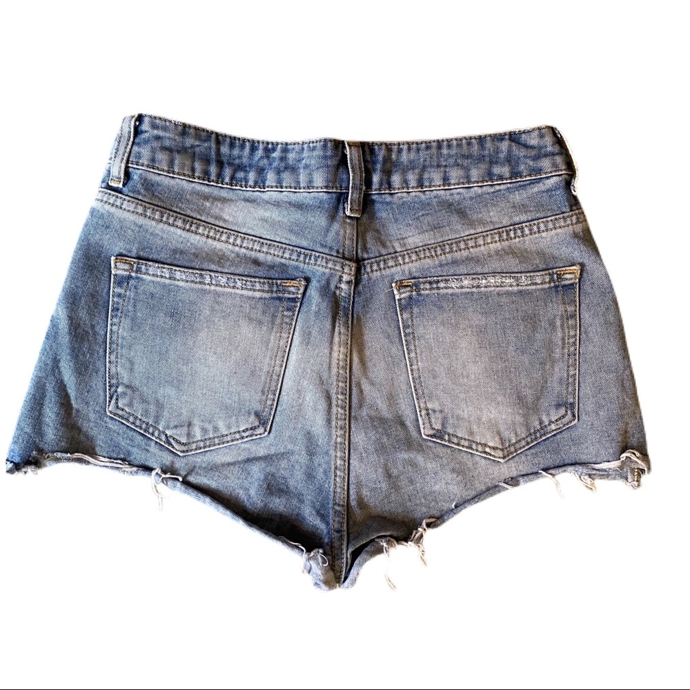 Topshop Moto Denim Shorts Sz 6 - Picture 2 of 4